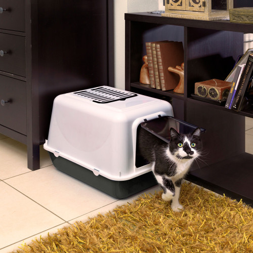 Закрытый туалет для кошек с угольными фильтрами Ferplast Clear Cat 20