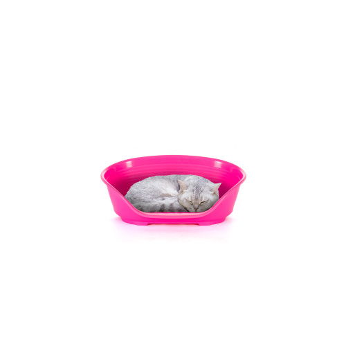 Пластиковий лежак для собак та кішок Ferplast Siesta Deluxe 2 Fuchsia