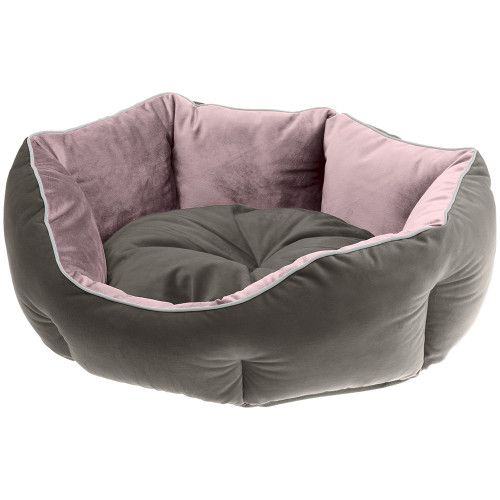 Лежанка для котів та собак з оксамитової тканини Ferplast Queen 50 Pink