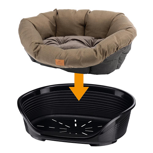 Лежанка для собак та кішок з термопластику Ferplat Sofa` 2 Tweed
