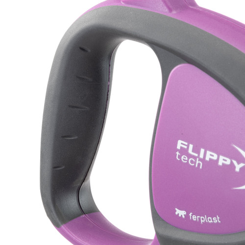 Повідець-рулетка для собак із стрічкою Ferplast Flippy Tech Tape M Violet
