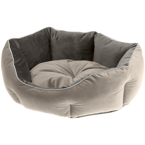Лежанка для кошек и собак из бархатистой ткани Ferplast Queen 45 Grey