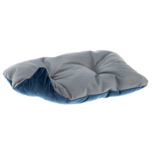 М`яка лежанка з оксамиту для собак та кішок Ferplast Chester 50 Light Blue