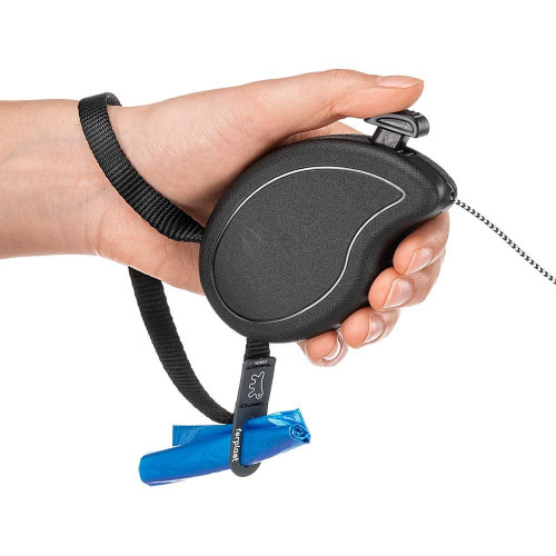 Рулетка зі шнуром для маленьких собак Ferplast Flippy One Cord Mini Grey