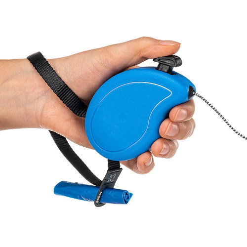 Рулетка зі шнуром для маленьких собак Ferplast Flippy One Cord Mini Blue
