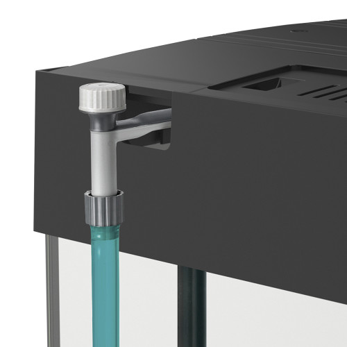 Скляний акваріум зі світильником та фільтром Ferplast Dubai 120 Led Black на 240 л