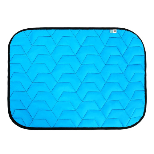 Підстилка для собак AiryVest, розмір L 100x70 см, блакитно-чорна