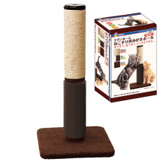 Кігтеточка CattyMan Scratcher Massage Poll з масажною щіткою для котів