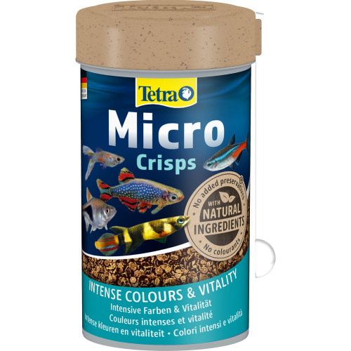 Корм сухий Tetra Micro Crisps для тропічних акваріумних рибок в чіпсах 100мл