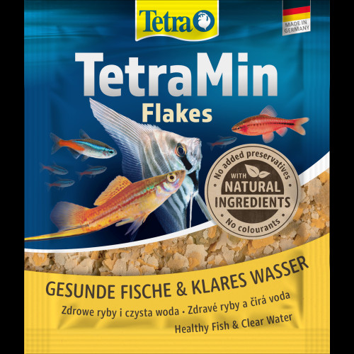 Корм сухой Tetra Min Flakes для тропических аквариумных рыбок в хлопьях 12 г
