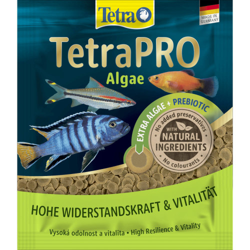 Корм Tetra PRO Algae Multi-Crisps для травоядных рыб, с овощами, 12 г (чипсы)