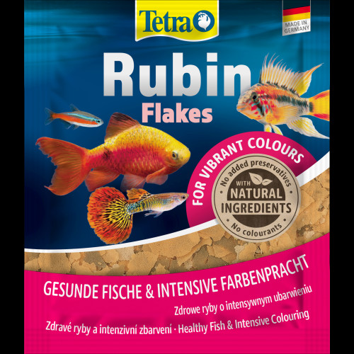 Корм Tetra Rubin Flakes для аквариумных рыбок, для окраски, 12 г (хлопья)