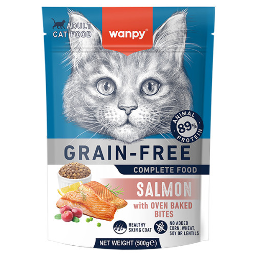 Cухий корм Wanpy Adult Cat Grain Free Salmon для котів з лососем, беззерновий, 500 г