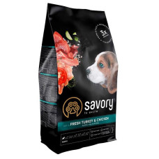 Сухой корм Savory Puppy для щенков всех пород, со свежей индейкой и курицей, 3 кг