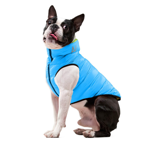 Курточка двусторонняя AiryVest, S30, салатово-голубая