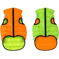 Курточка двобічна AiryVest, S40, помаранчево-салатова