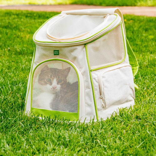 Рюкзак-переноска WAUDOG Relax Eco 40х40х26 см для котів та дрібних порід собак до 8 кг