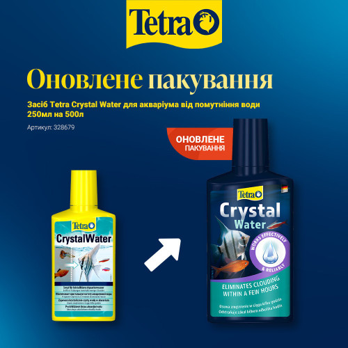 Средство Tetra Crystal Water от помутнения воды в аквариуме, 250 мл на 500 л