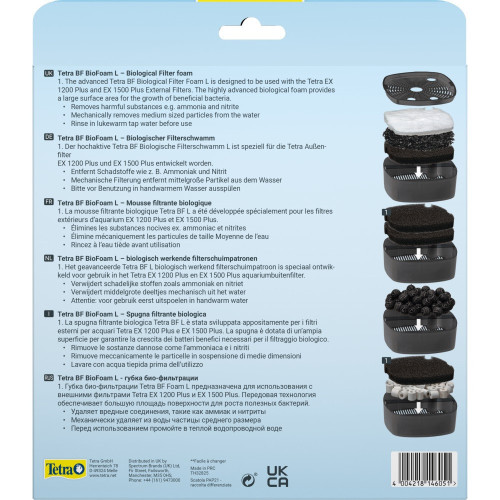 Вкладиш Tetra BioFoam для зовнішнього фільтра EX 1200/1200 Plus, 2 шт (губка)