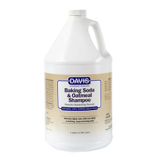 Дезодорувальний шампунь Davis Baking Soda & Oatmeal харчова сода з вівсянкою глибокого очищення із заспокійливою дією для собак і котів, 3,8 л