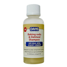 Дезодоруючий шампунь Davis Baking Soda & Oatmeal харчова сода з вівсянкою глибокого очищення із заспокійливою дією для собак і котів, 50 мл