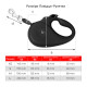 Повідець-рулетка для собак WAUDOG R-leash, малюнок "Рік та Морті 3", L, до 50 кг, 5 м, світловідбиваюча стрічка чорний