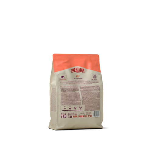 Корм сухий Carnilove True Fresh Beef Sterilised для стерилізованих котів яловичина 2 кг