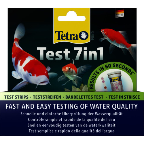 Набір індикаторних тестів Tetra Pond Test 7in1 для ставка для перевірки показників якості води 25 шт