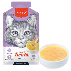 Рідкий корм Wanpy Meat Broths Duck, суп з качкою для котів, 50 г