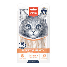 Рідкі ласощі Wanpy Creamy Digestive Health для котів із чутливим травленням, 70 г