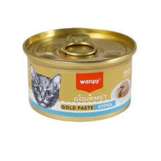 Консерви Wanpy Gourmet Gold Paste Chicken з куркою для кошенят, паштет,  85 г