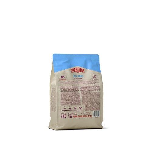 Корм сухий Carnilove True Fresh Fish & Turkey Sterilised для стерилізованих котів риба та індичка 2 кг