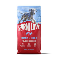 Корм сухой Carnilove Active Salmon & Turkey Junior Large Breed для молодых собак больших пород лосось и индейка 12 кг