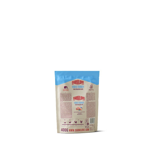 Корм сухий Carnilove True Fresh Fish & Turkey Sterilised для стерилізованих котів риба та індичка 400 г
