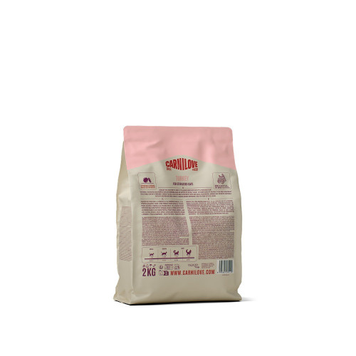 Корм сухий Carnilove True Fresh Turkey Sterilised для стерилізованих котів індичка 2 кг
