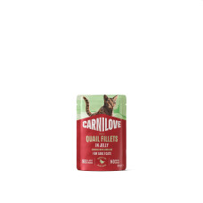 Корм вологий Carnilove Jelly Quail with Dandelion для котів перепілка і кульбаба в желе 85 г