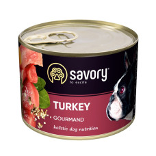 Влажный корм Savory для взрослых собак всех пород, с индейкой, 200 г