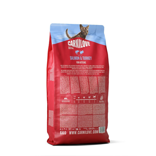 Корм сухий Carnilove Active Salmon & Turkey Kitten для кошенят лосось та індичка 6 кг