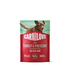Корм вологий Carnilove Turkey & Pheasant with Raspberry Leaves для собак паштет індичка і фазан  з листям малини 300 г