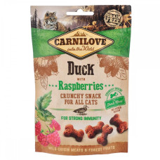 Ласощі Carnilove Cat Crunchy Snack з качкою та малиною для кішок, 50 г