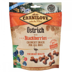 Ласощі Carnilove Dog Crunchy Snack з м`ясом страуса та ожиною для собак, 200 г