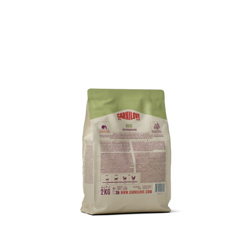 Корм сухий Carnilove True Fresh Duck Sterilised для стерилізованих котів качка 2 кг