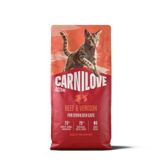 Корм сухий Carnilove Active Beef & Venison Sterilised для стерилізованих котів яловичина та оленина 6 кг