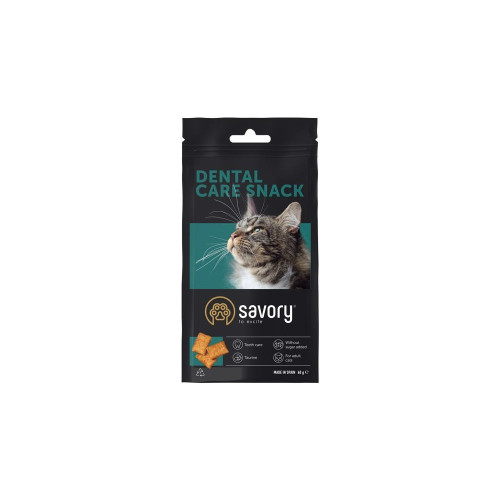 Хрумкі ласощі Savory Snack Подушечки для заохочення котів, здоров’я зубів, 60 г