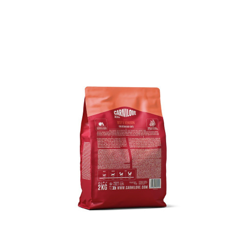Корм сухий Carnilove Active Beef & Venison Sterilised для стерилізованих котів яловичина та оленина 2 кг