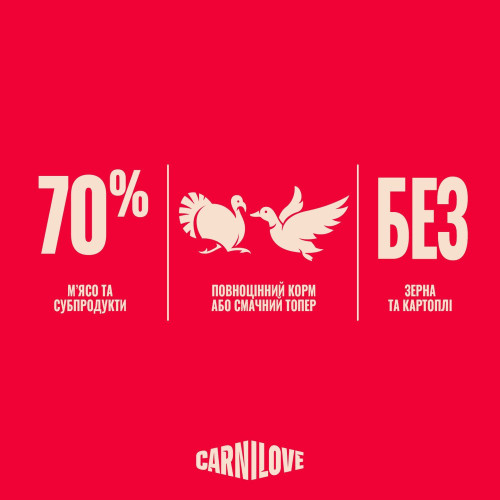 Корм вологий Carnilove Turkey & Duck with Timothy Grass для собак паштет індичка і качка з тимофіївкою 300 г
