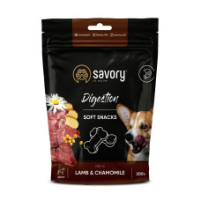 М`які ласощі Savory для покращення травлення собак, ягня та ромашка, 200 г