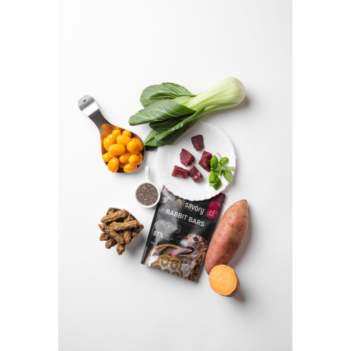Джерки Savory Bars With Rabbit, батончики з кроликом, 100 г