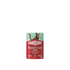 Корм вологий Carnilove Gravy Pheasant with Raspberry Leaves для котів фазан і листя малини в соусі 85 г