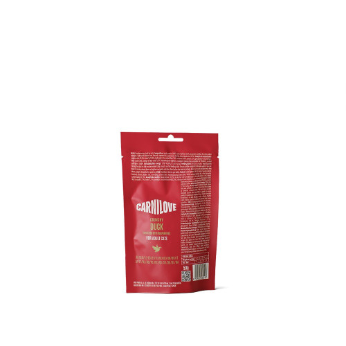 Ласощі Carnilove Crunchy Snack Duck with Raspberries для котів хрусткі качка і малина, 50 г